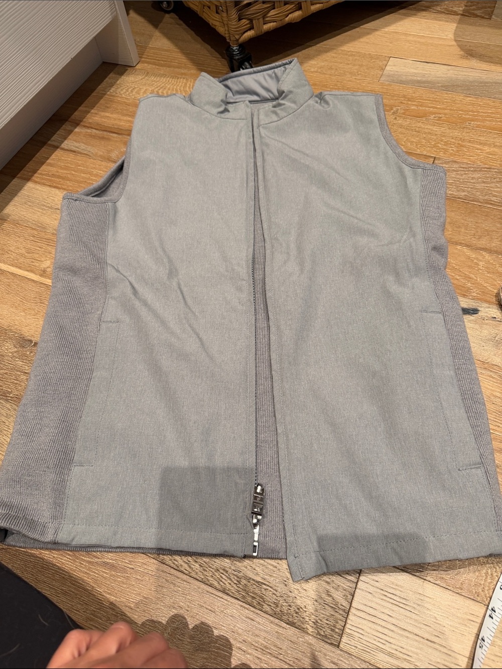 Peter Millar Light Gray Sleeveless Zip Vest